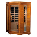 Dynamic "Heming" FAR Infrared Sauna Low EMF Corner Unit with Hemlock Wood