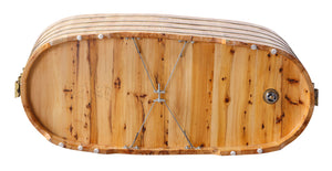 59 Inch Free Standing Cedar Wood Bathtub with Bench ALFI Brand (AB1103)