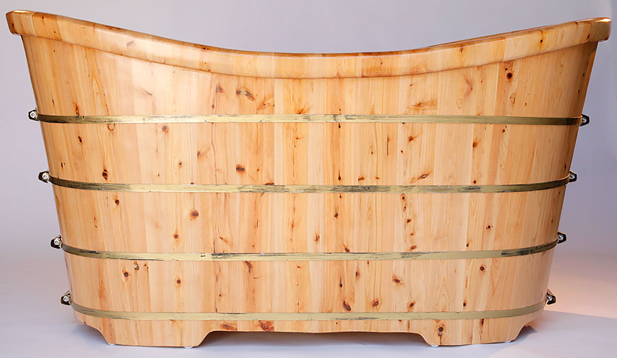 63 Inch Free Standing Cedar Wooden Bathtub ALFI Brand (AB1105)