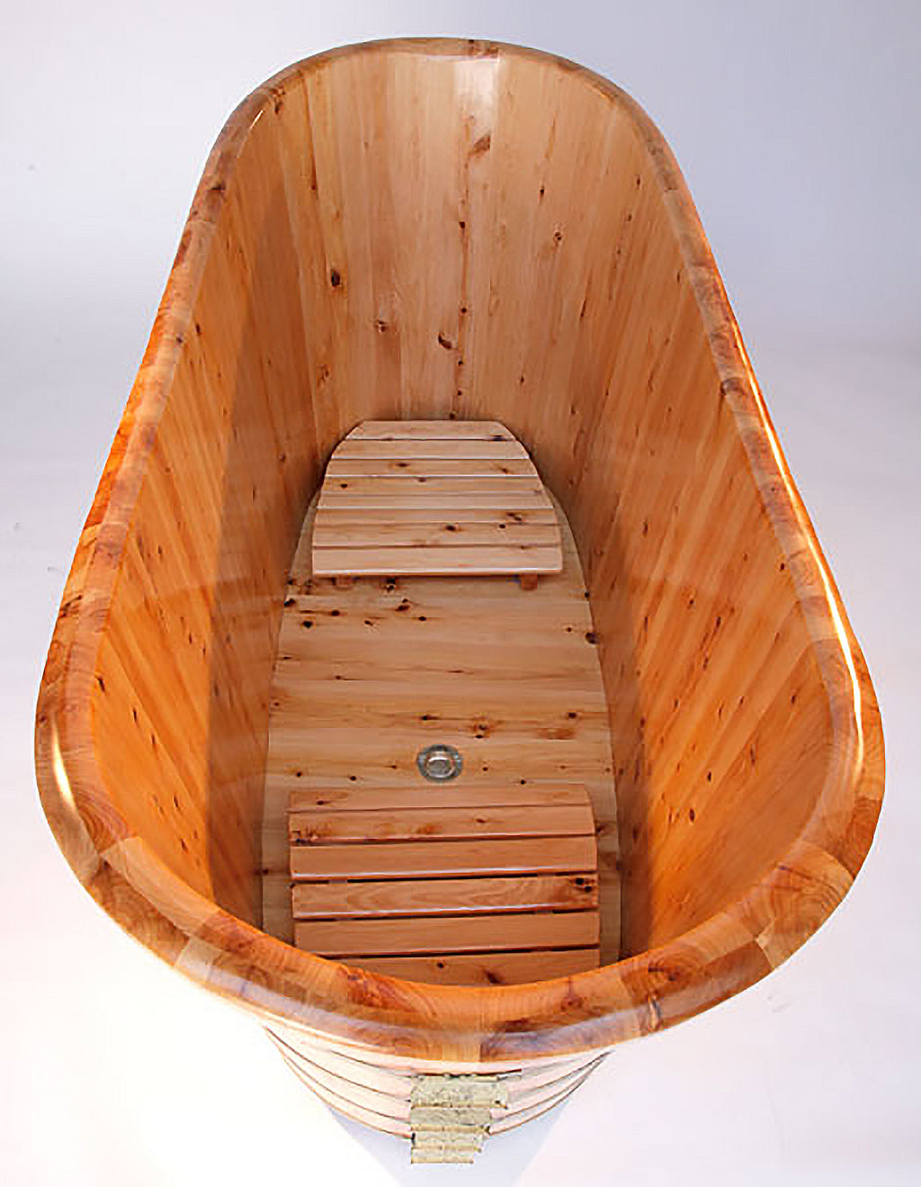 63 Inch Free Standing Cedar Wooden Bathtub ALFI Brand (AB1105)
