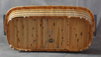 65 Inch 2 Person Free Standing Cedar Wooden Bathtub with Fixtures & Headrests ALFI Brand (AB1130)