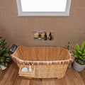 59 Inch Free Standing Wooden Bathtub with Tub Filler ALFI Brand (AB1148)