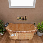 59 Inch Free Standing Wooden Bathtub with Tub Filler ALFI Brand (AB1148)