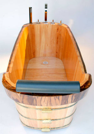 59 Inch Free Standing Wooden Bathtub with Tub Filler ALFI Brand (AB1148)