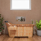 59 Inch Free Standing Wooden Bathtub with Tub Filler ALFI Brand (AB1148)