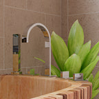 59 Inch Free Standing Wooden Bathtub with Tub Filler ALFI Brand (AB1148)