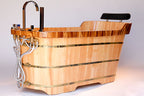 59 Inch Free Standing Wooden Bathtub with Tub Filler ALFI Brand (AB1148)