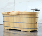 61 Inch Free Standing Wooden Bath Tub with Headrest ALFI Brand (AB1163)