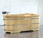 61 Inch Free Standing Wooden Bath Tub with Headrest ALFI Brand (AB1163)