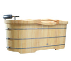 61 Inch Free Standing Wooden Bath Tub with Headrest ALFI Brand (AB1163)
