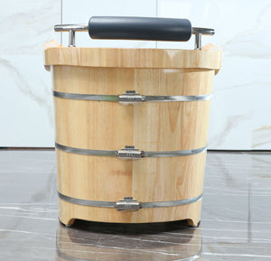 61 Inch Free Standing Wooden Bath Tub with Headrest ALFI Brand (AB1163)