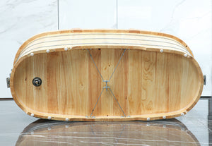 61 Inch Free Standing Wooden Bath Tub with Headrest ALFI Brand (AB1163)