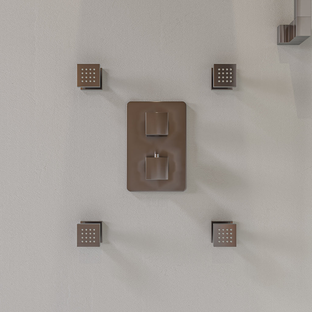 3 Way Thermostatic Shower Set with Body Sprays ALFI Brand (AB2287)