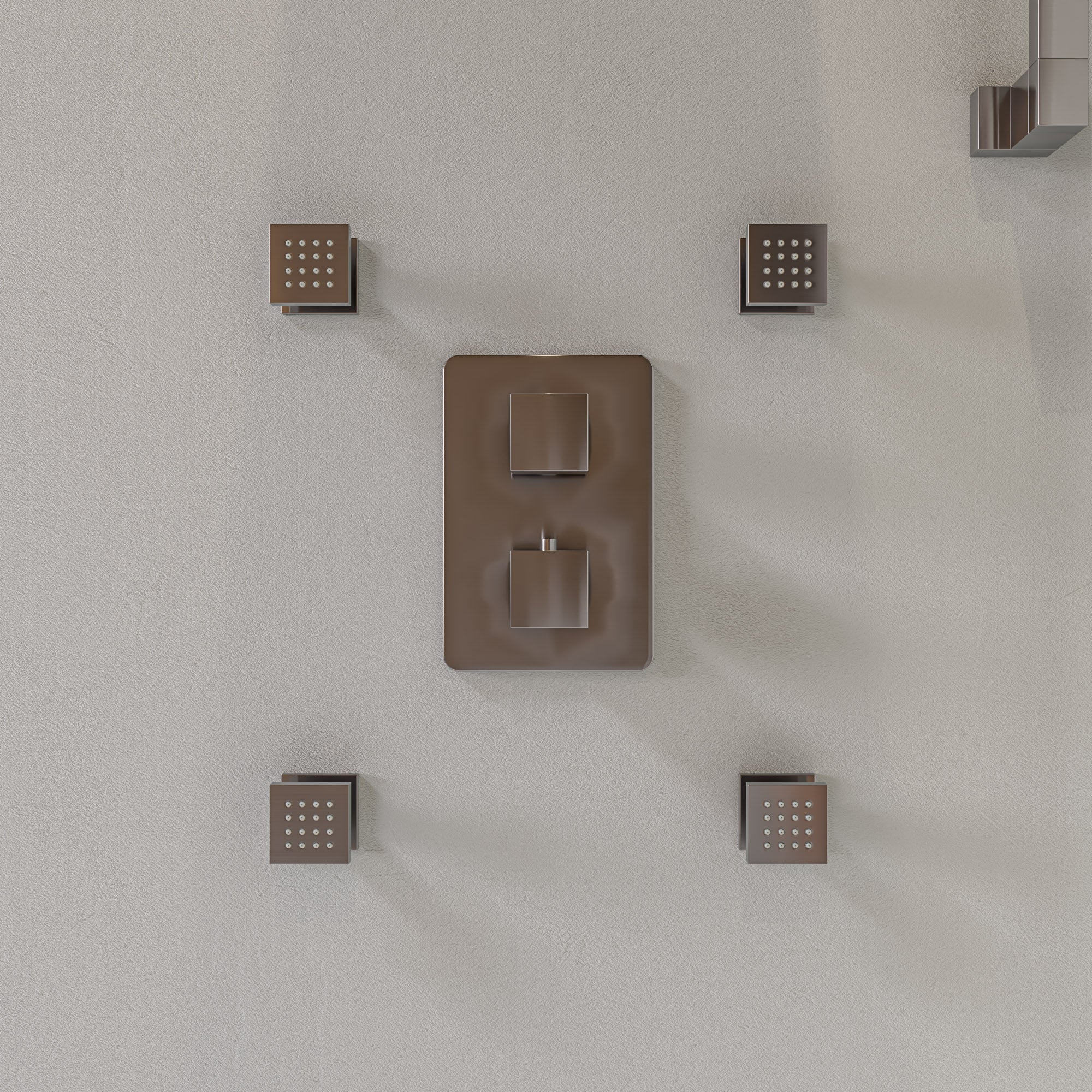 3 Way Thermostatic Shower Set with Body Sprays ALFI Brand (AB2287)