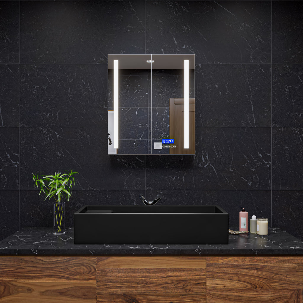 39 Inch Black Matte Above Mount Fireclay Bathroom Trough Sink ALFI Brand (AB39TRBM)