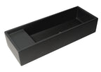 39 Inch Black Matte Above Mount Fireclay Bathroom Trough Sink ALFI Brand (AB39TRBM)