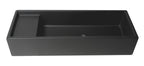 39 Inch Black Matte Above Mount Fireclay Bathroom Trough Sink ALFI Brand (AB39TRBM)