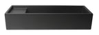39 Inch Black Matte Above Mount Fireclay Bathroom Trough Sink ALFI Brand (AB39TRBM)