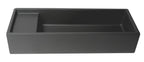 39 Inch Black Matte Above Mount Fireclay Bathroom Trough Sink ALFI Brand (AB39TRBM)