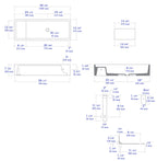 39 Inch Black Matte Above Mount Fireclay Bathroom Trough Sink ALFI Brand (AB39TRBM)