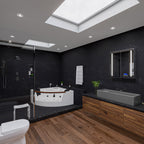 39 Inch Grey Matte Above Mount Fireclay Bathroom Trough Sink ALFI Brand (AB39TRGM)