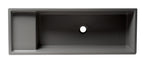 39 Inch Grey Matte Above Mount Fireclay Bathroom Trough Sink ALFI Brand (AB39TRGM)