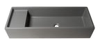 39 Inch Grey Matte Above Mount Fireclay Bathroom Trough Sink ALFI Brand (AB39TRGM)