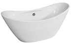 67 Inch White Oval Acrylic Free Standing Soaking Bathtub ALFI Brand (AB8803)