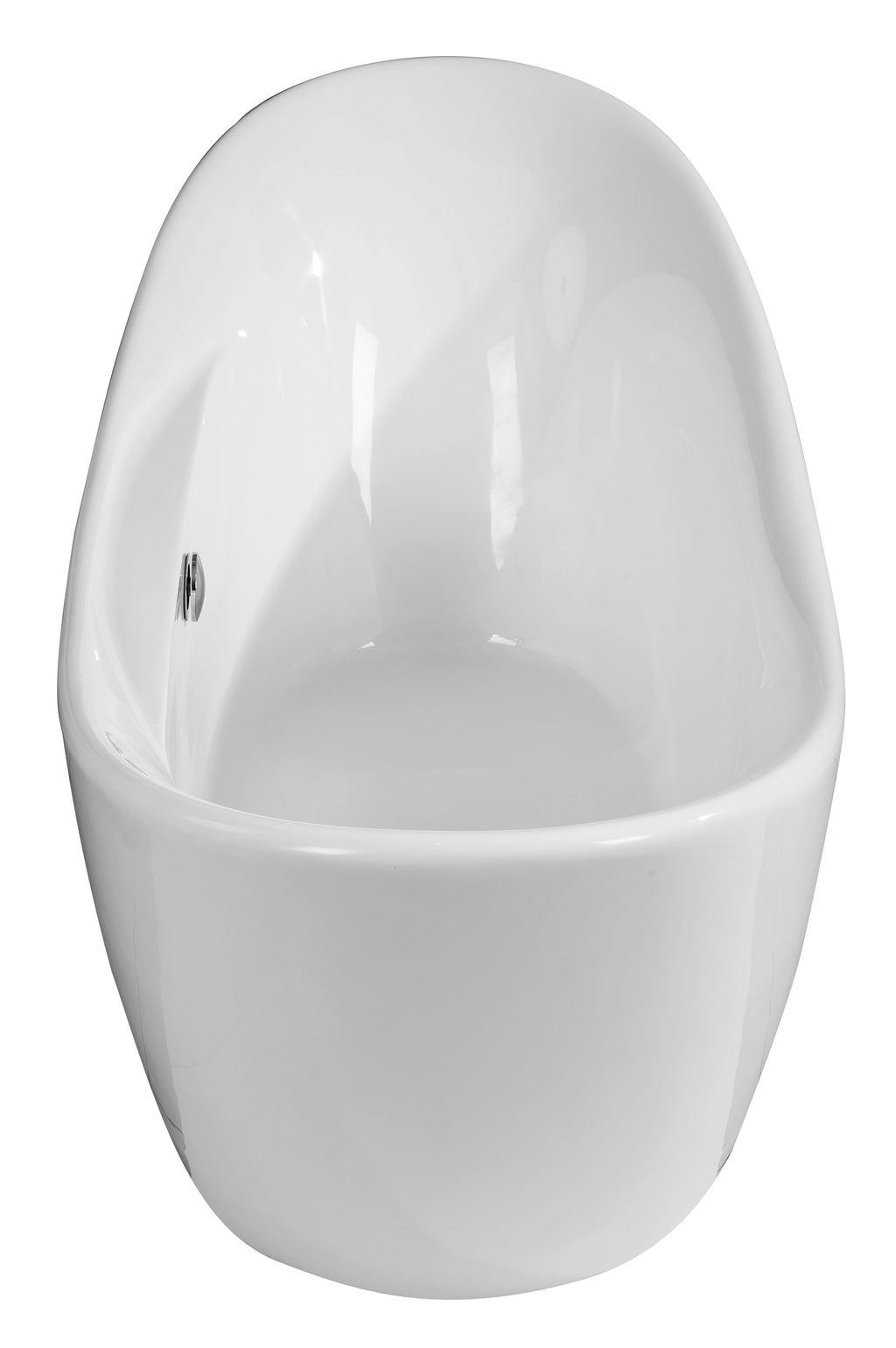 67 Inch White Oval Acrylic Free Standing Soaking Bathtub ALFI Brand (AB8803)
