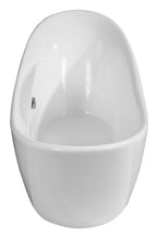 67 Inch White Oval Acrylic Free Standing Soaking Bathtub ALFI Brand (AB8803)