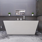 59 Inch White Rectangular Free Standing Soaking Bathtub ALFI Brand (AB8833)