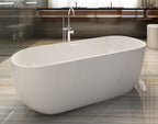 59 Inch White Oval Acrylic Free Standing Soaking Bathtub ALFI Brand (AB8838)