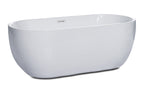 59 Inch White Oval Acrylic Free Standing Soaking Bathtub ALFI Brand (AB8838)