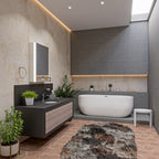 67 Inch White Oval Acrylic Free Standing Soaking Bathtub ALFI Brand (AB8839)