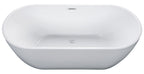 67 Inch White Oval Acrylic Free Standing Soaking Bathtub ALFI Brand (AB8839)