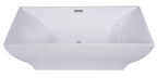 67 Inch White Rectangular Acrylic Free Standing Soaking Bathtub ALFI Brand (AB8840)