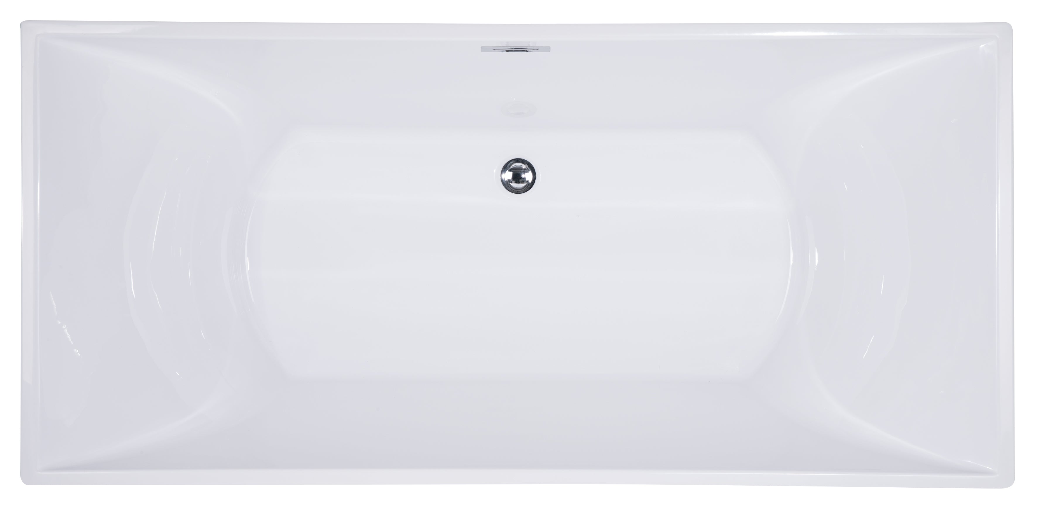 67 Inch White Rectangular Acrylic Free Standing Soaking Bathtub ALFI Brand (AB8840)
