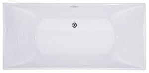 67 Inch White Rectangular Acrylic Free Standing Soaking Bathtub ALFI Brand (AB8840)