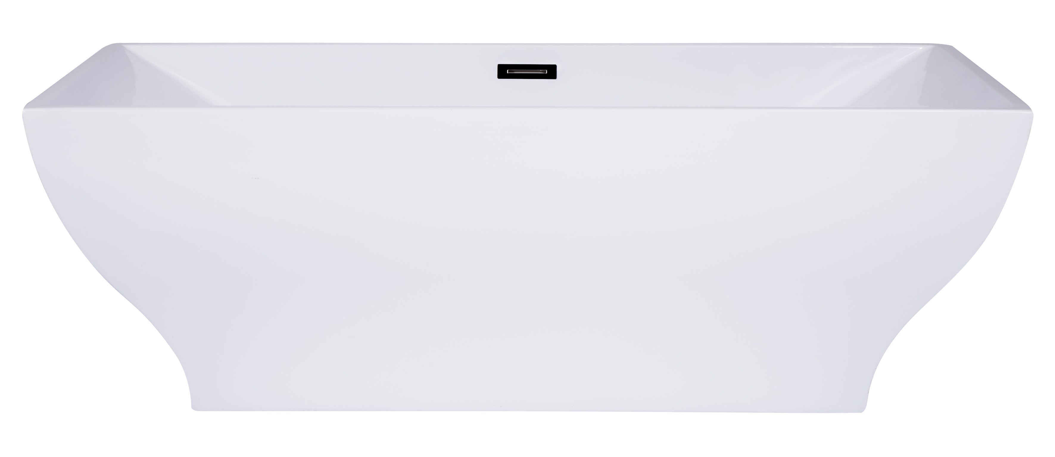 67 Inch White Rectangular Acrylic Free Standing Soaking Bathtub ALFI Brand (AB8840)