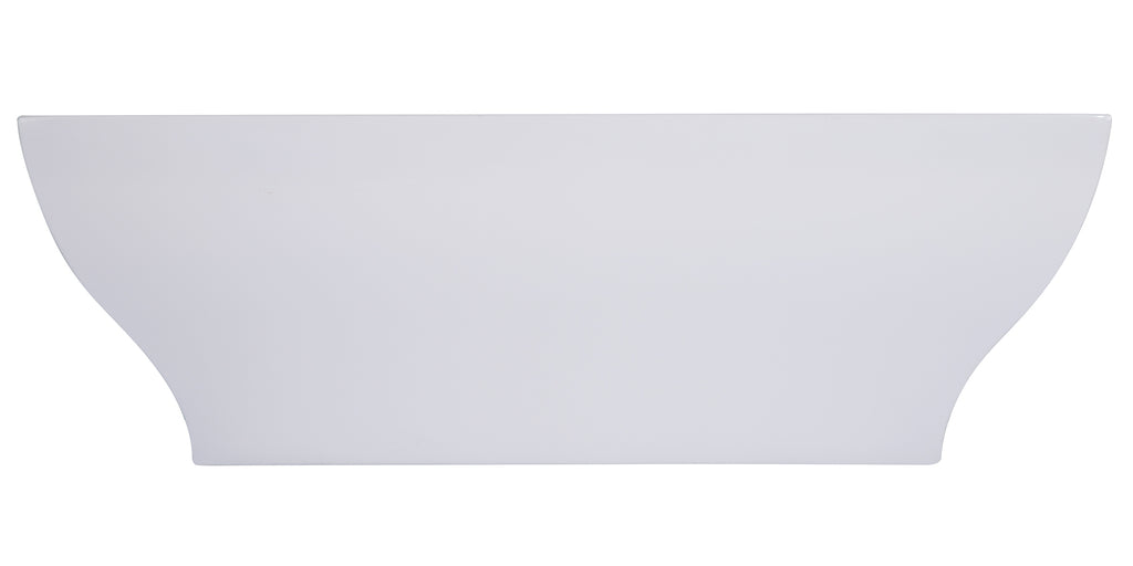 67 Inch White Rectangular Acrylic Free Standing Soaking Bathtub ALFI Brand (AB8840)