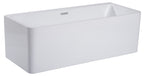 59 Inch White Rectangular Acrylic Free Standing Soaking Bathtub ALFI Brand (AB8858)