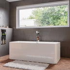 67 Inch White Rectangular Acrylic Free Standing Soaking Bathtub ALFI Brand (AB8859)