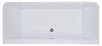 67 Inch White Rectangular Acrylic Free Standing Soaking Bathtub ALFI Brand (AB8859)