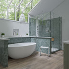 67 Inch White Oval Solid Surface Smooth Resin Soaking Bathtub ALFI Brand (AB9941)