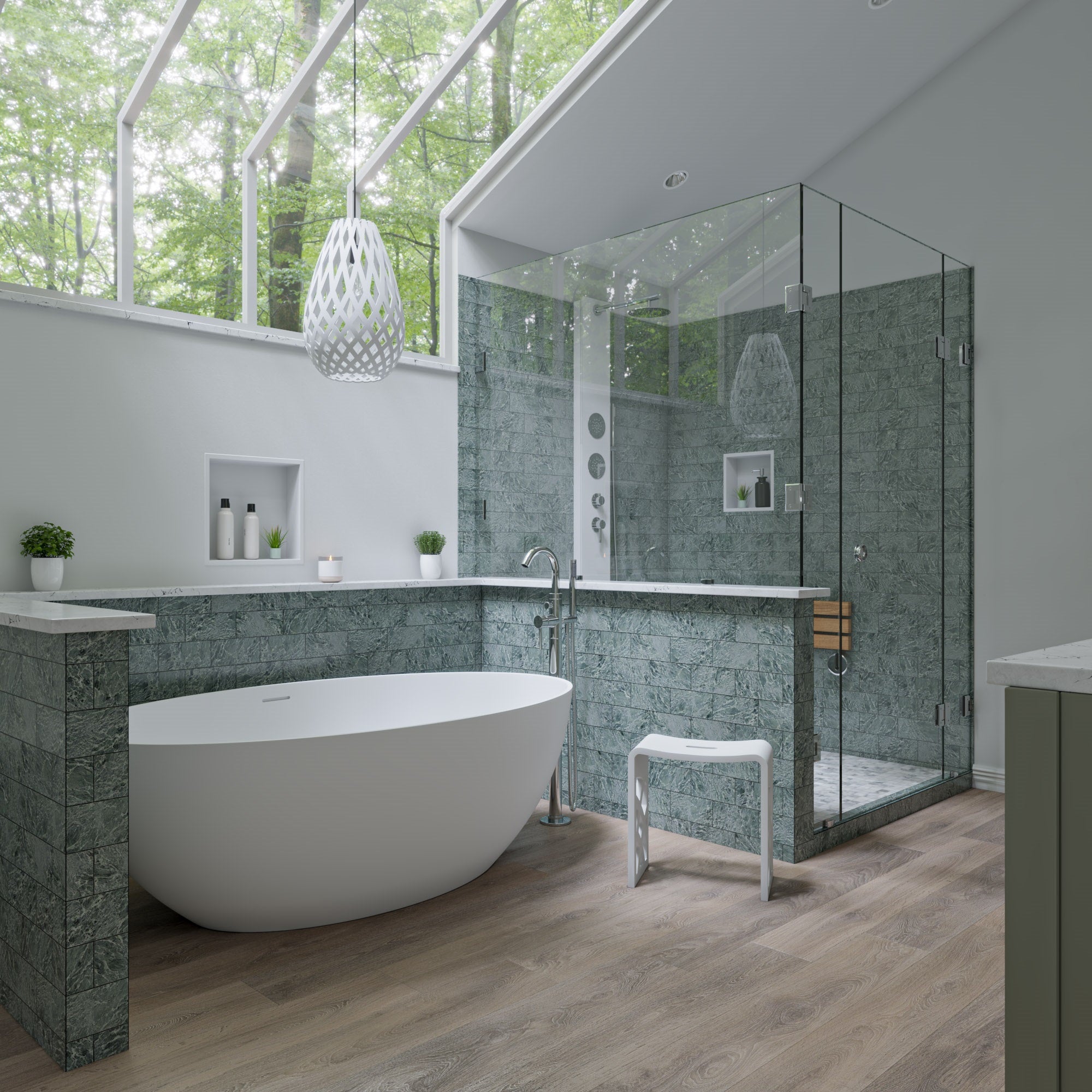 67 Inch White Oval Solid Surface Smooth Resin Soaking Bathtub ALFI Brand (AB9941)