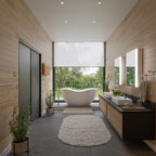 66 Inch White Solid Surface Smooth Resin Soaking Bathtub ALFI Brand (AB9949)