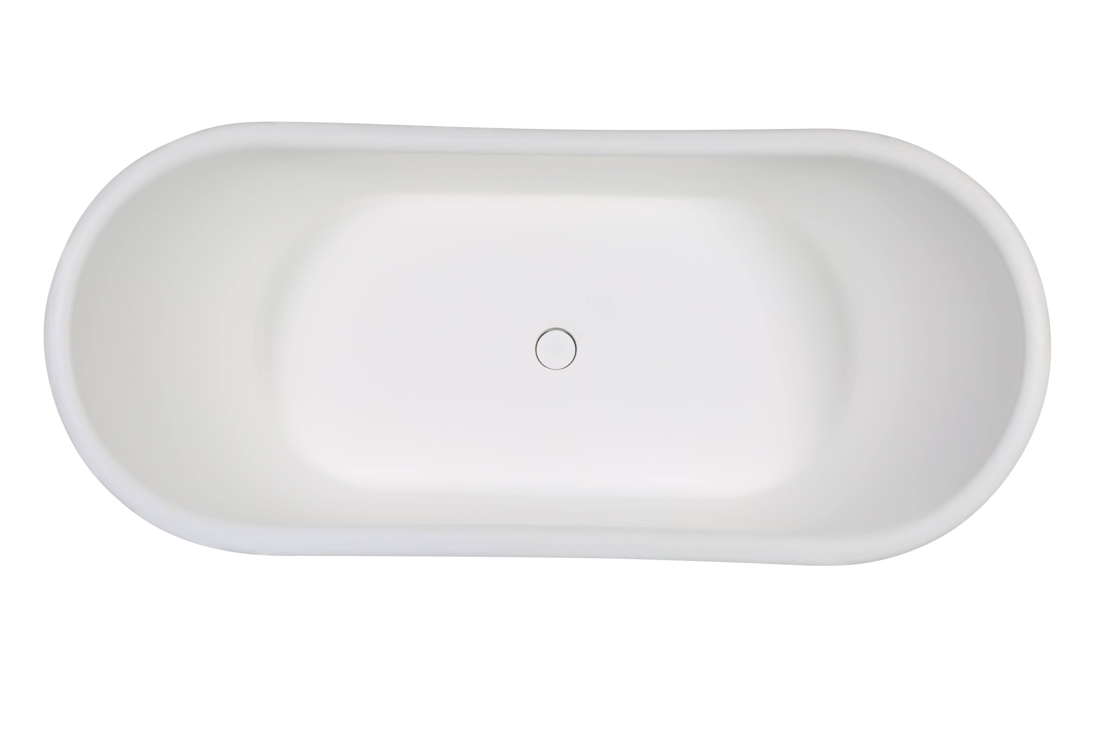 67 Inch White Matte Pedestal Solid Surface Resin Bathtub ALFI Brand (AB9950)
