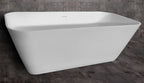 67 Inch White Rectangular Solid Surface Smooth Resin Soaking Bathtub ALFI Brand (AB9952)