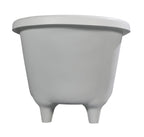 67 Inch White Matte Clawfoot Solid Surface Resin Bathtub ALFI Brand (AB9960)