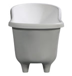 67 Inch White Matte Clawfoot Solid Surface Resin Bathtub ALFI Brand (AB9960)